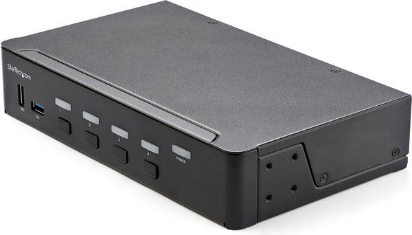 StarTech.com Commutateur KVM HDMI à 4 Ports - 1 Moniteur 4K 60Hz Ultra HDR - KVM de Bureau HDMI 2.0 avec Hub USB 3.0 à 2 Ports (5Gbps) et 4x USB 2.0 HID, Audio - TAA (SV431HU34K6) - Commutateur écran-clavier-souris/audio - 4 x KVM / audio - 1 utilisateur