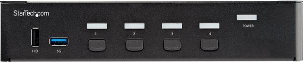 StarTech.com Commutateur KVM HDMI à 4 Ports - 1 Moniteur 4K 60Hz Ultra HDR - KVM de Bureau HDMI 2.0 avec Hub USB 3.0 à 2 Ports (5Gbps) et 4x USB 2.0 HID, Audio - TAA (SV431HU34K6) - Commutateur écran-clavier-souris/audio - 4 x KVM / audio - 1 utilisateur