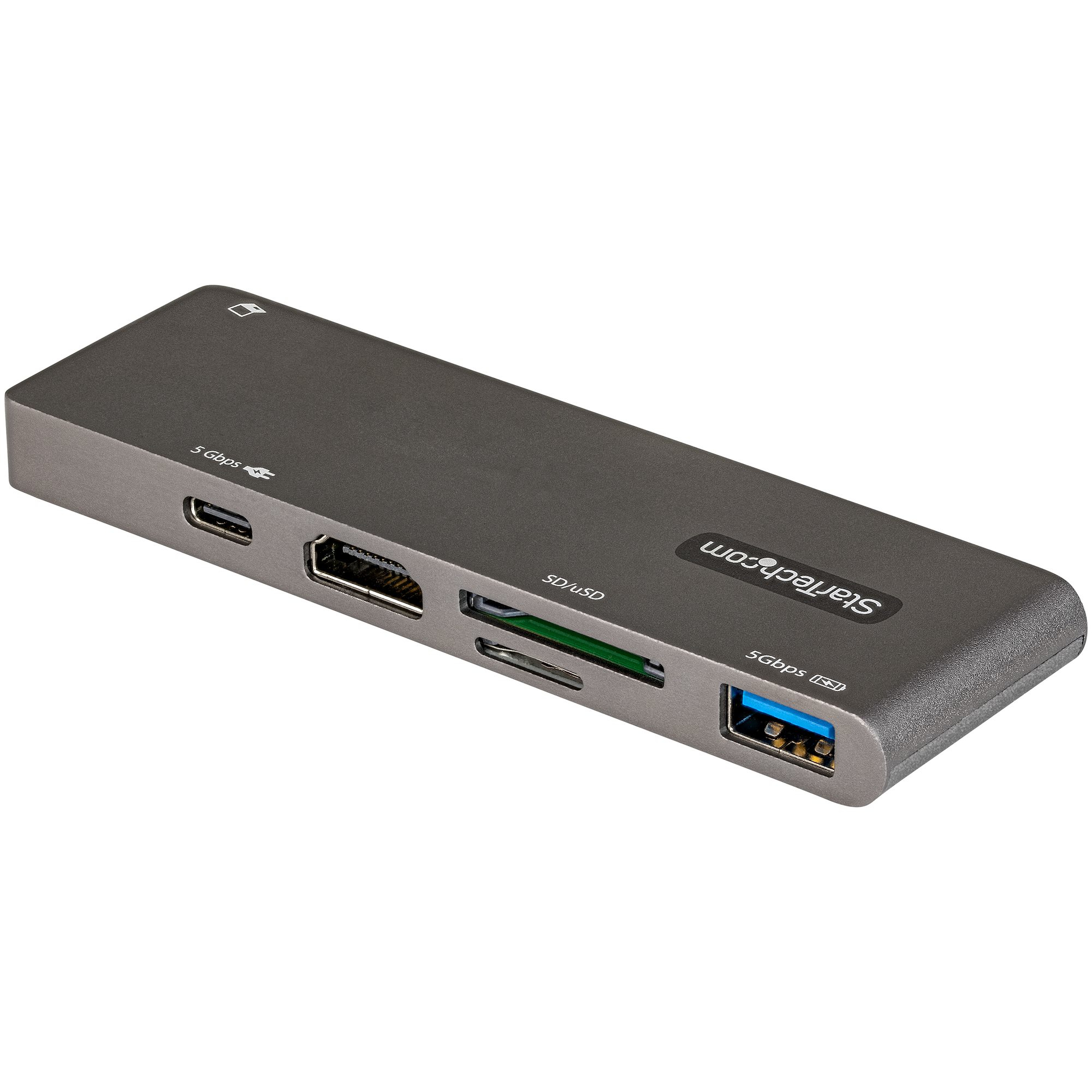 StarTech.com Adaptateur Multiport USB-C pour MacBook Pro/Air - USB Type-C vers HDMI 4K, Alimentation 100W, Slot SD/MicroSD, Hub 2 Ports USB 3.0 - Mini Dock USB-C Portable (DKT30CMHSDPD) - Station d'accueil - USB-C / Thunderbolt 3 - HDMI
