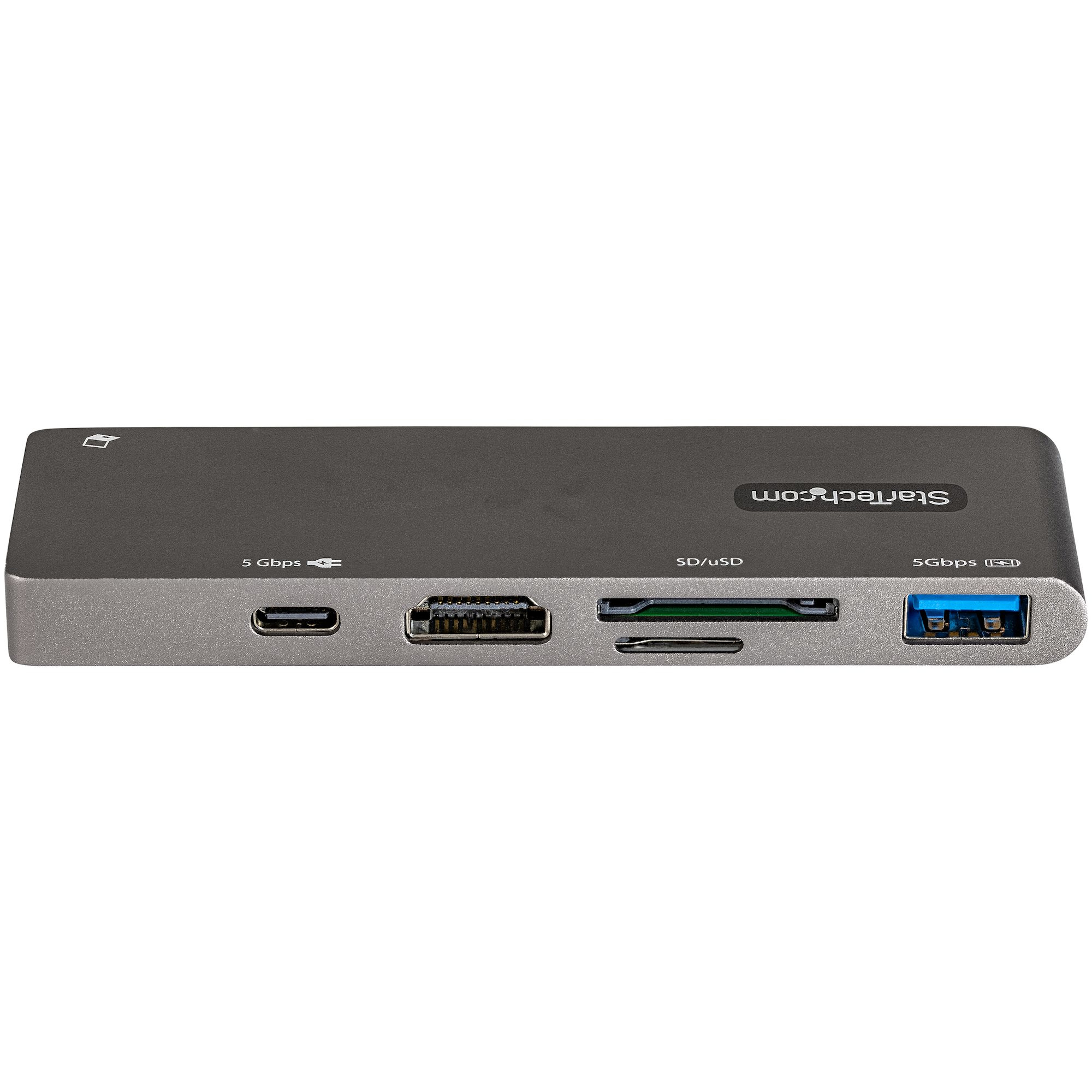 StarTech.com Adaptateur Multiport USB-C pour MacBook Pro/Air - USB Type-C vers HDMI 4K, Alimentation 100W, Slot SD/MicroSD, Hub 2 Ports USB 3.0 - Mini Dock USB-C Portable (DKT30CMHSDPD) - Station d'accueil - USB-C / Thunderbolt 3 - HDMI