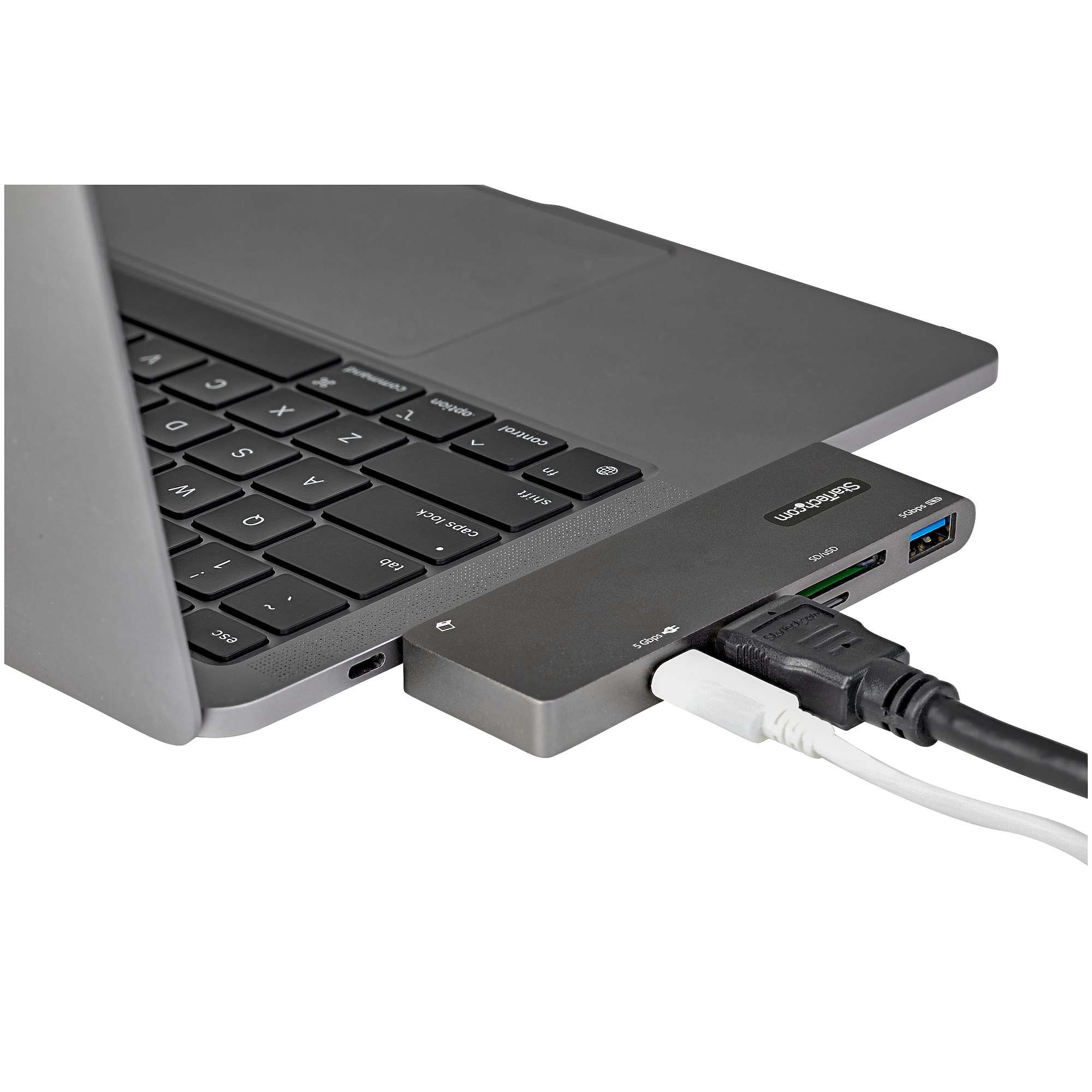 StarTech.com Adaptateur Multiport USB-C pour MacBook Pro/Air - USB Type-C vers HDMI 4K, Alimentation 100W, Slot SD/MicroSD, Hub 2 Ports USB 3.0 - Mini Dock USB-C Portable (DKT30CMHSDPD) - Station d'accueil - USB-C / Thunderbolt 3 - HDMI