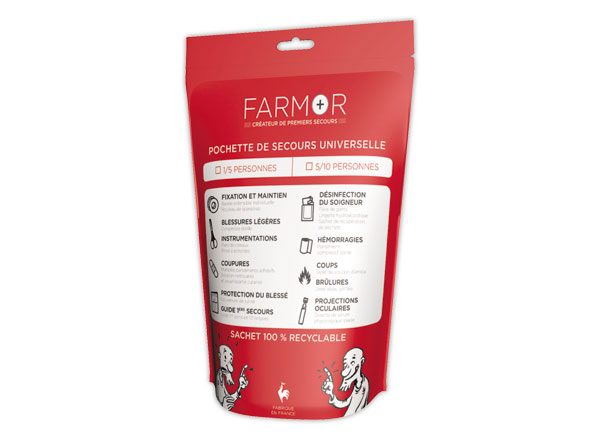 1 Pochette de secours universelle 5/10 pers FARMOR