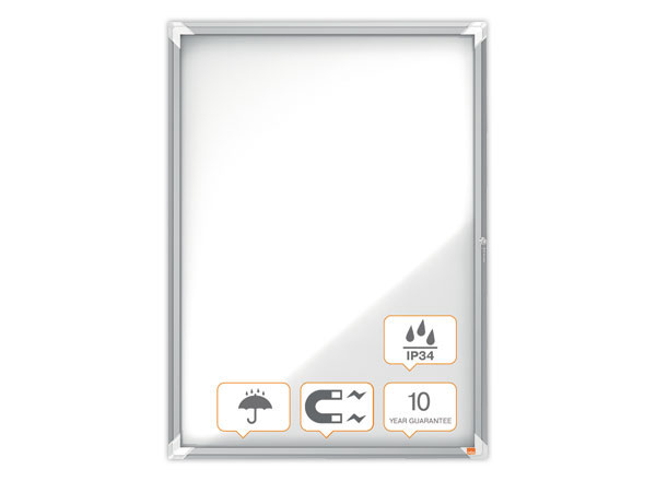 1 Vitrine d'extérieur magnétique PremiumPlus 9A4 NOBO