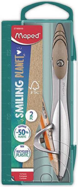 1 Coffret compas bague SMILING PLANET enbois FSC