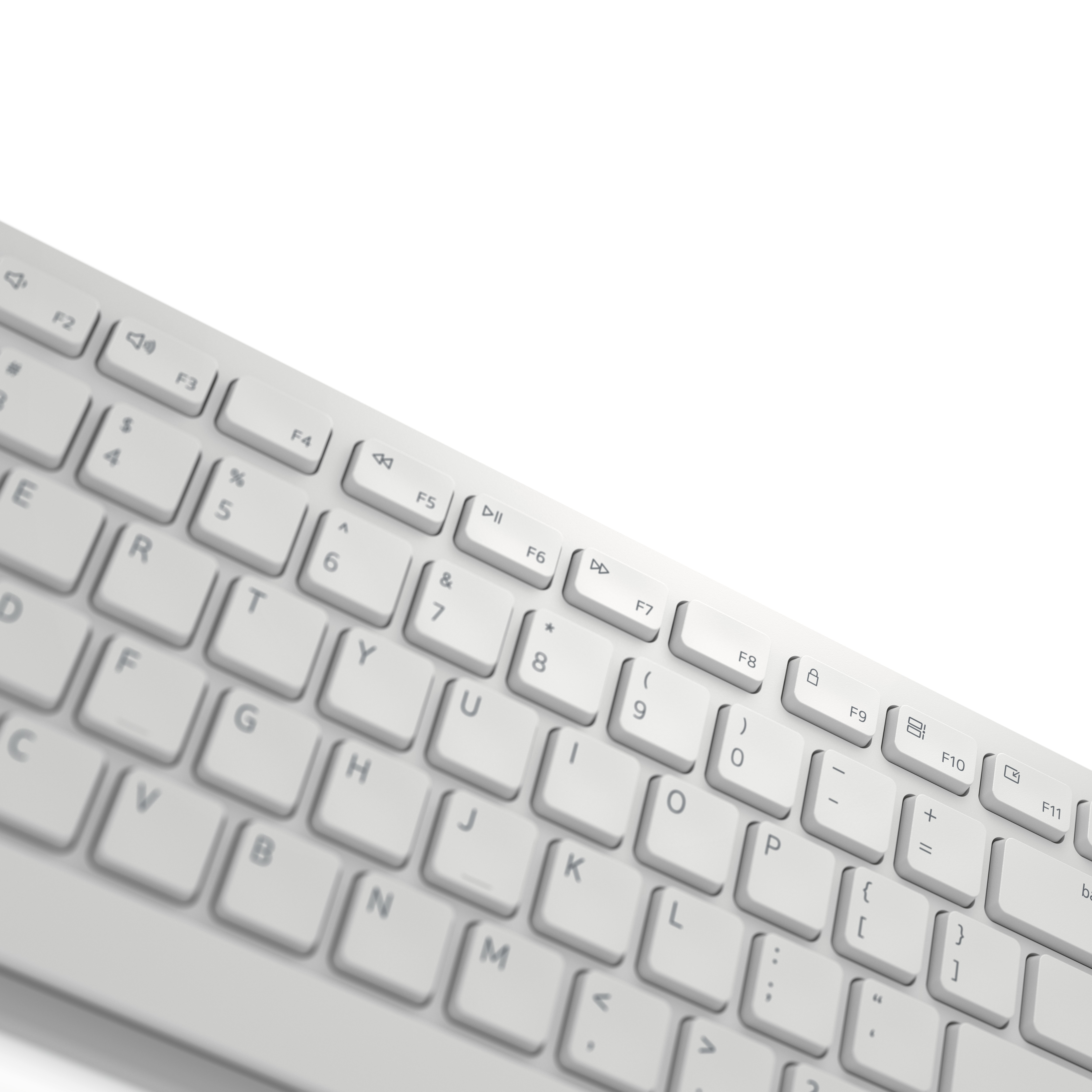 Dell Pro KM5221W - Ensemble clavier et souris - sans fil - 2.4 GHz - AZERTY - Français - blanc - avec 3 years NBD Advance Exchange