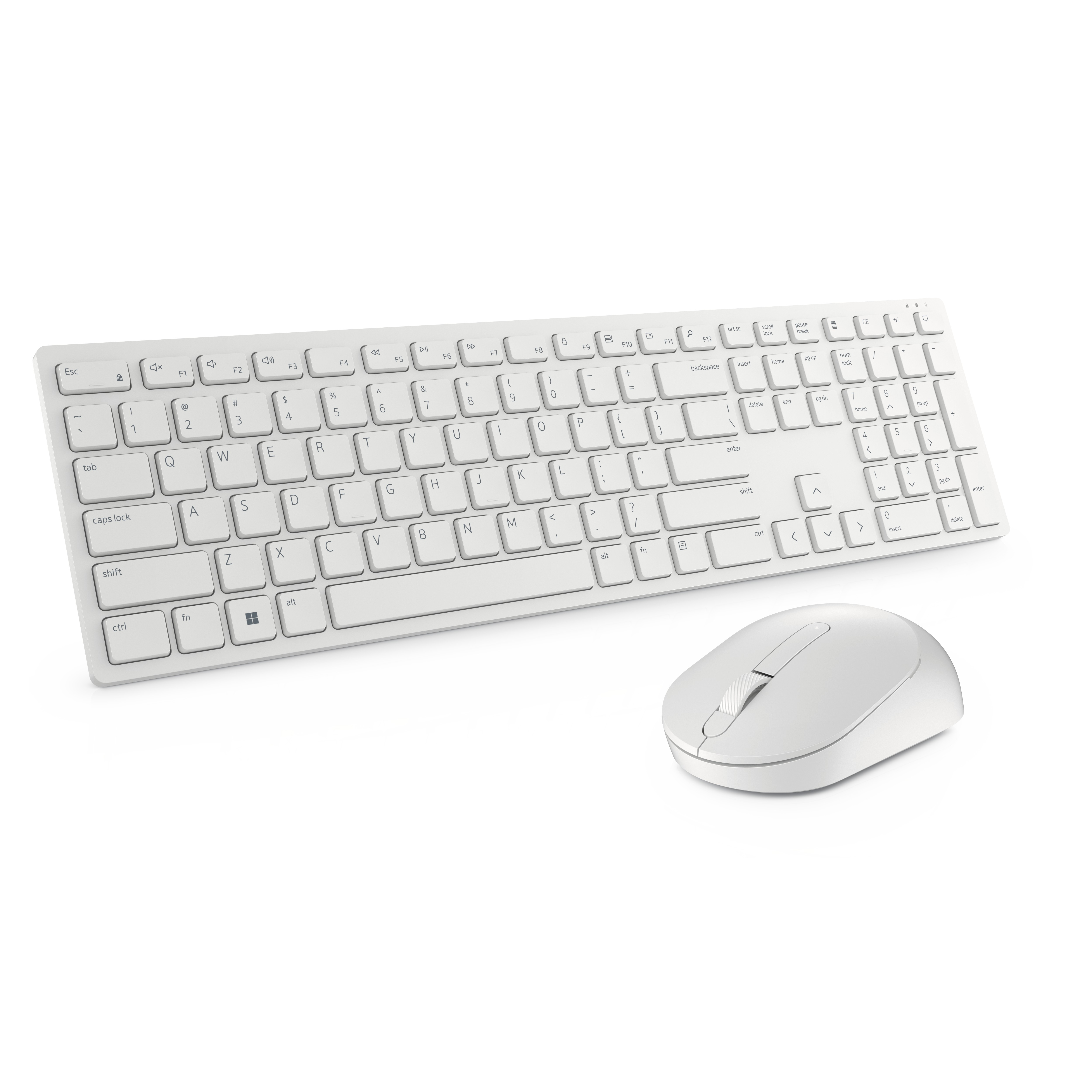 Dell Pro KM5221W - Ensemble clavier et souris - sans fil - 2.4 GHz - AZERTY - Français - blanc - avec 3 years NBD Advance Exchange