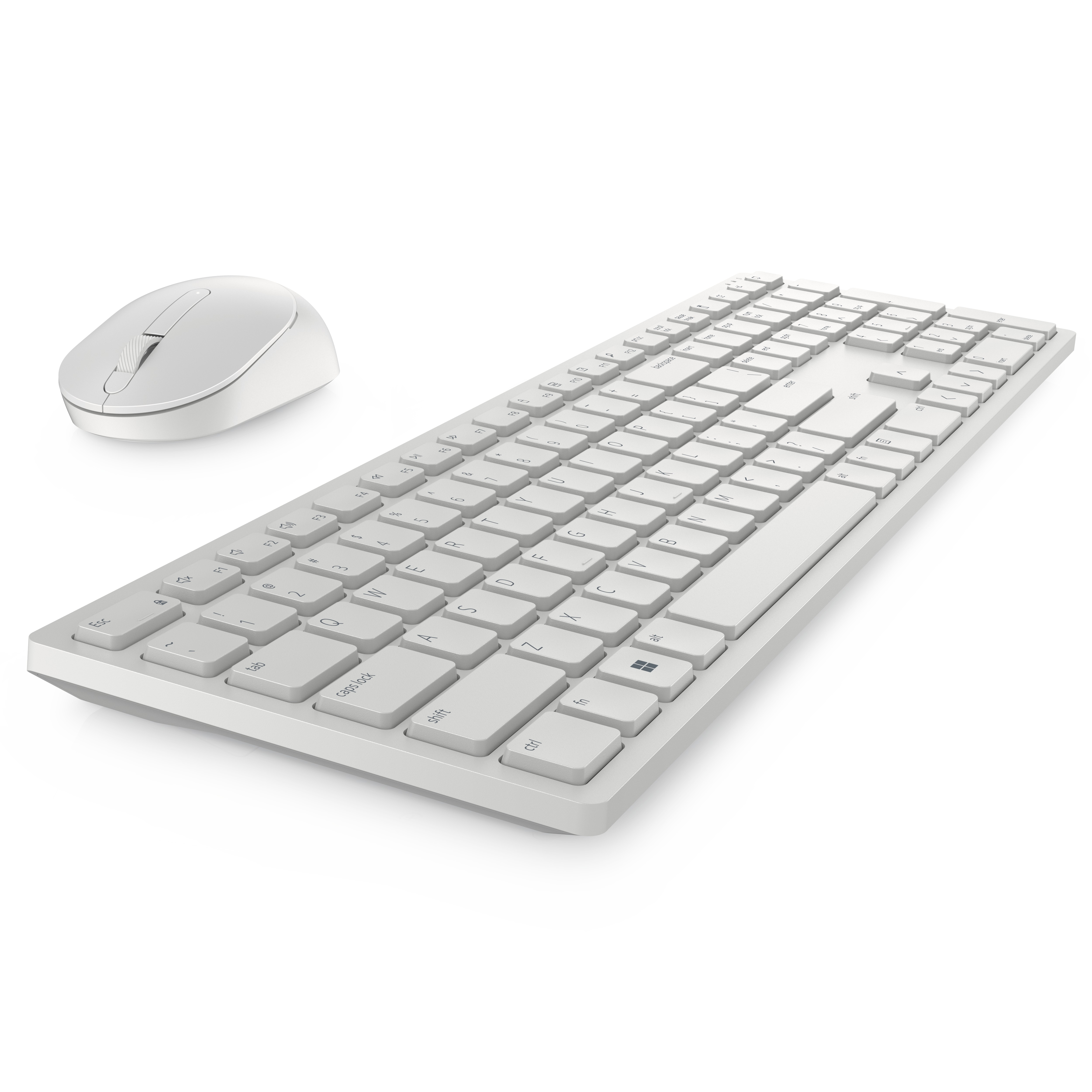 Dell Pro KM5221W - Ensemble clavier et souris - sans fil - 2.4 GHz - AZERTY - Français - blanc - avec 3 years NBD Advance Exchange