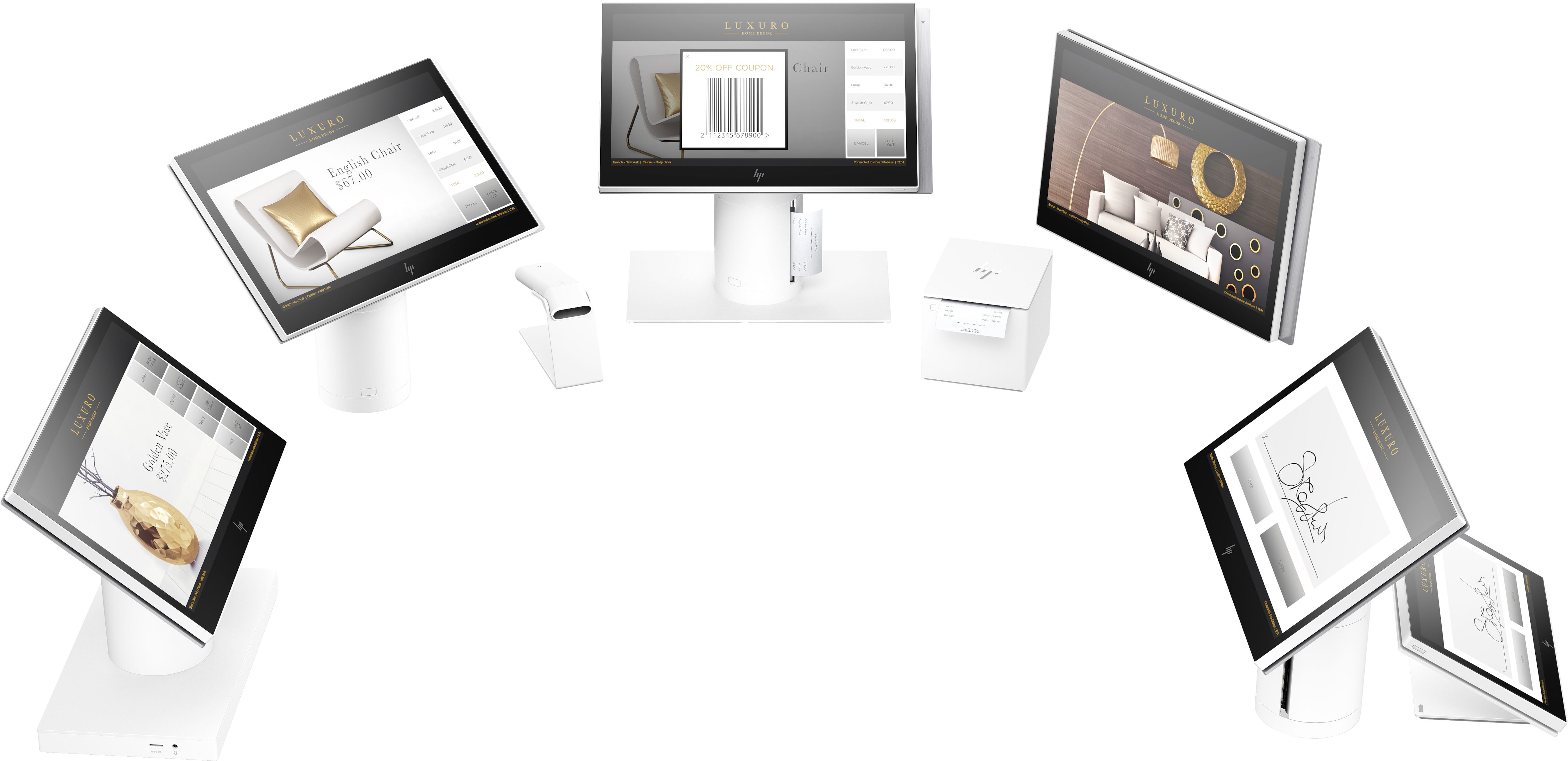 HP 3FH67AA Moniteur de caisse 25,6 cm (10.1") 1280 x 800 pixels Écran tactile