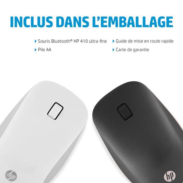 HP 410 Slim - Souris - droitiers et gauchers - 3 boutons - sans fil - Bluetooth 5.0 - argent cendré - pour Laptop 15, 15s