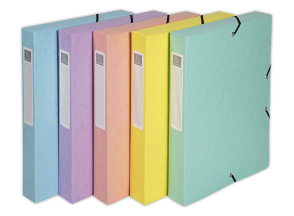 1 Boîte classement A4 - D 40mm 7/10eme Aquarel -Couleurs assortis