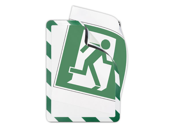 1 Lot de 2 Pochettes d'affichage magnétiques Security A4 Vert/blanc DJOIS