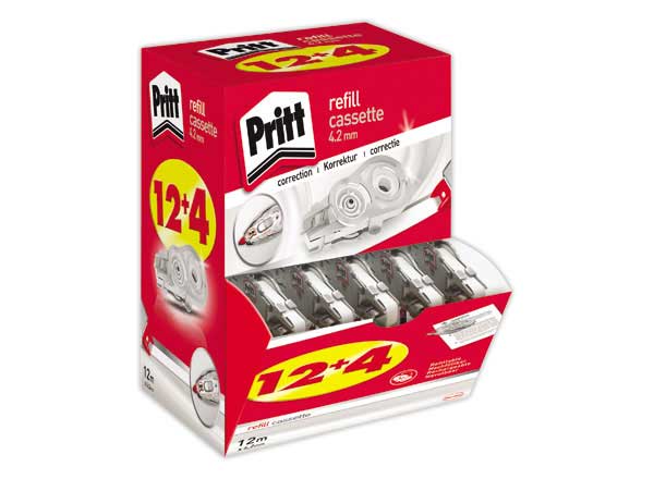 1 Boite de 16 Recharges PRITT pour Roller rechargeable  - 12 + 4 Gratuits