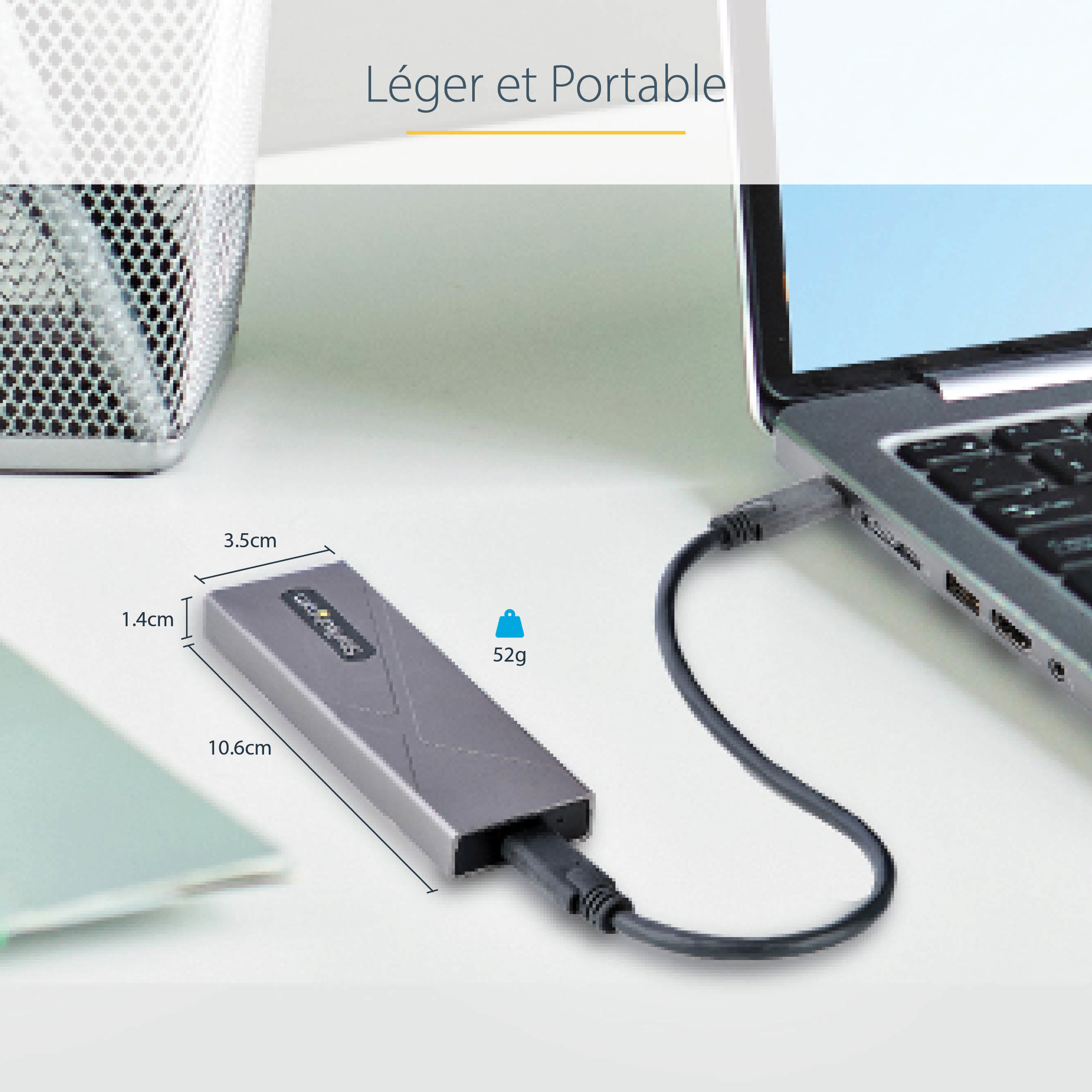 Transformez votre SSD PCIe M.2 NVMe ou SATA AHCI M.2 en une solution de stockage externe USB hautement portable. Ce boîtier est doté de l'USB 3.1 Gen 2 (10Gbps) avec prise en charge de l'UASP et PCIe 3.0 offrant des vitesses de transfert de données réelle
