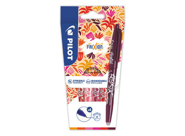 1 Etui de 6  FriXion Ball tons chauds
