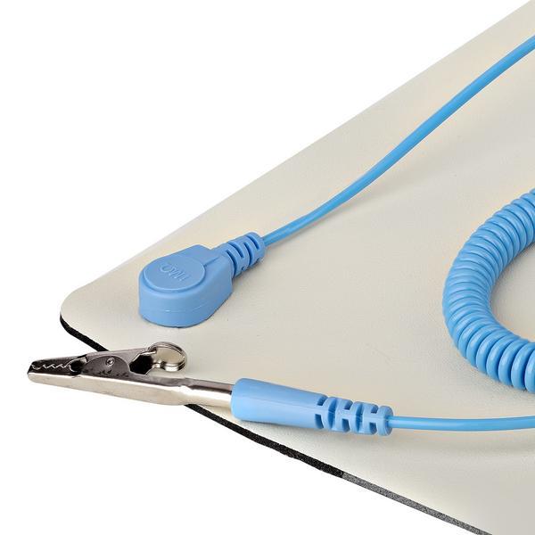 StarTech.com Tapis Antistatique ESD - Tapis de Travail pour Électronique - Tapis antistatique - fil de mise à la terre détachable - beige