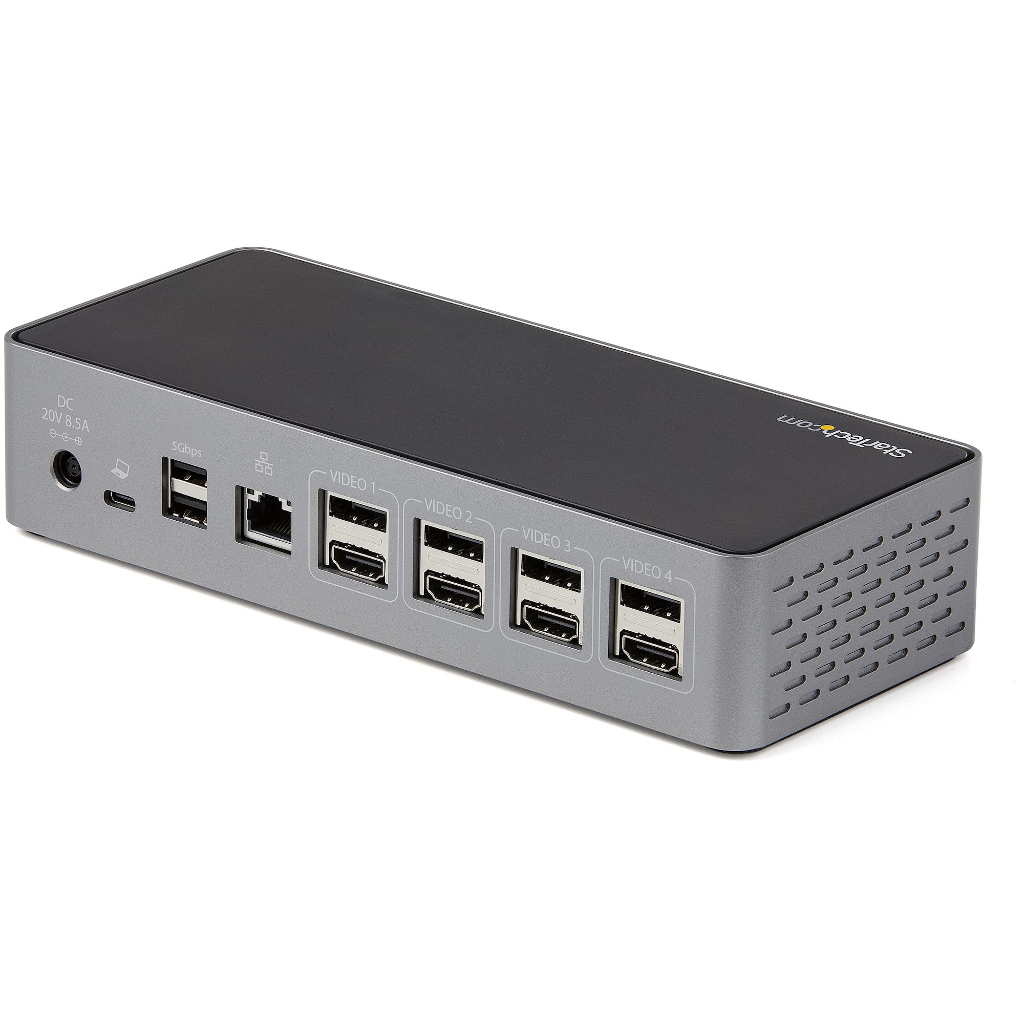 StarTech.com Dock USB-C - Quadruple Écran DP/HDMI - 1x USB-C & 3x USB-A - Station d'accueil - USB-C 3.2 Gen 2 / Thunderbolt 3 - 4 x DP, 4 x HDMI - 1GbE