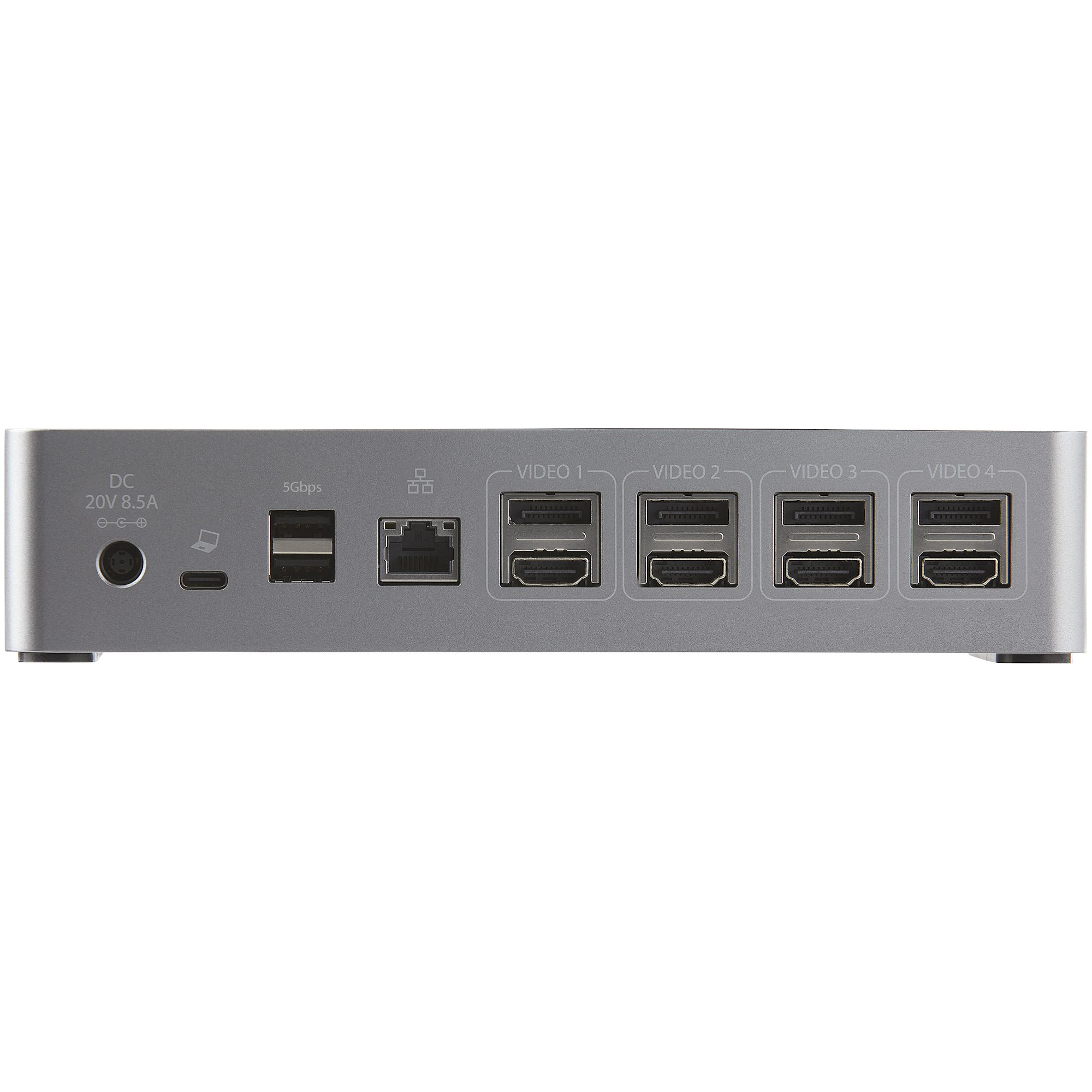 StarTech.com Dock USB-C - Quadruple Écran DP/HDMI - 1x USB-C & 3x USB-A - Station d'accueil - USB-C 3.2 Gen 2 / Thunderbolt 3 - 4 x DP, 4 x HDMI - 1GbE