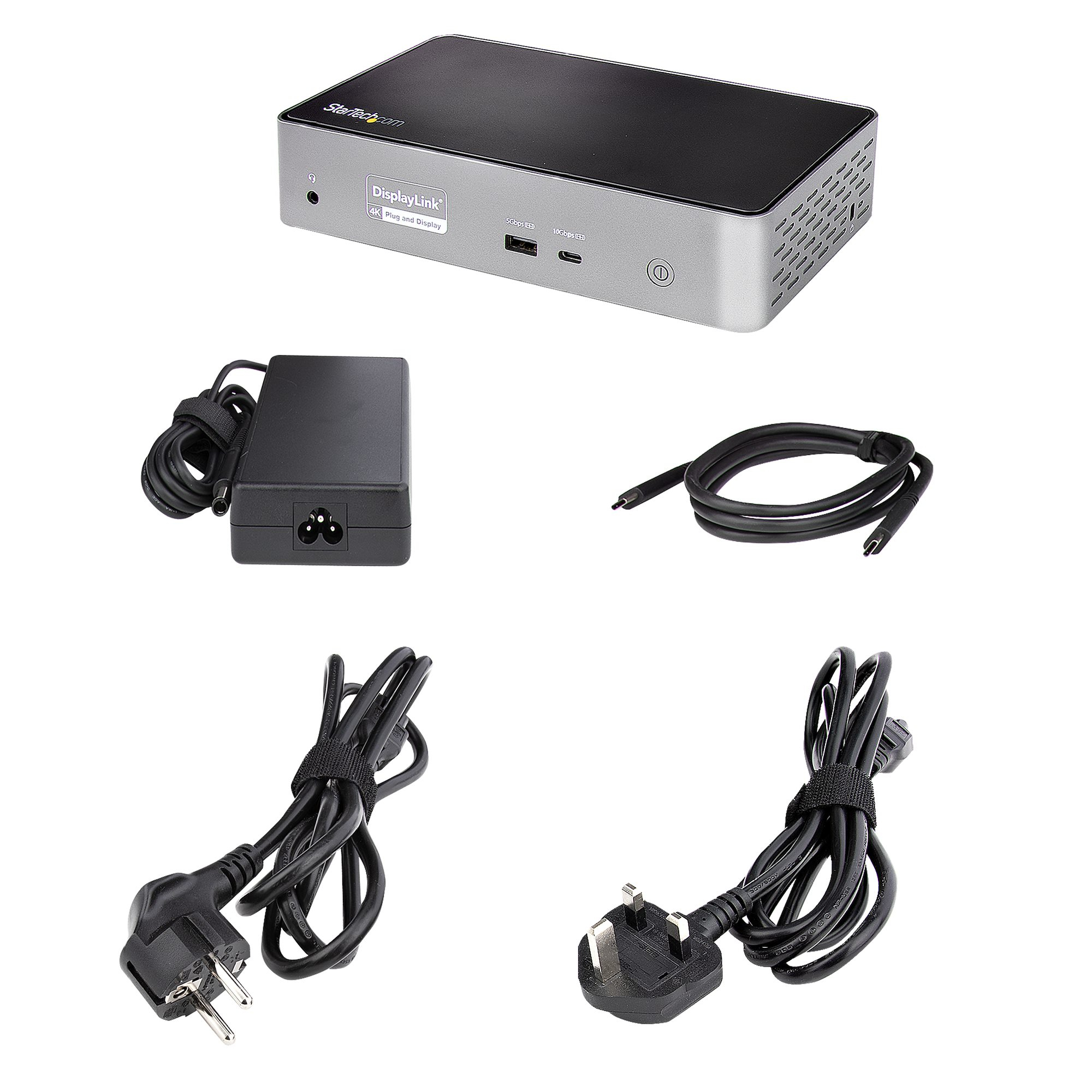 StarTech.com Dock USB-C - Quadruple Écran DP/HDMI - 1x USB-C & 3x USB-A - Station d'accueil - USB-C 3.2 Gen 2 / Thunderbolt 3 - 4 x DP, 4 x HDMI - 1GbE