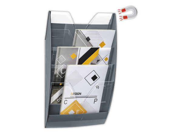 1 Trieur mural 5 compartiments magnétique gris orage/cristal  CEP