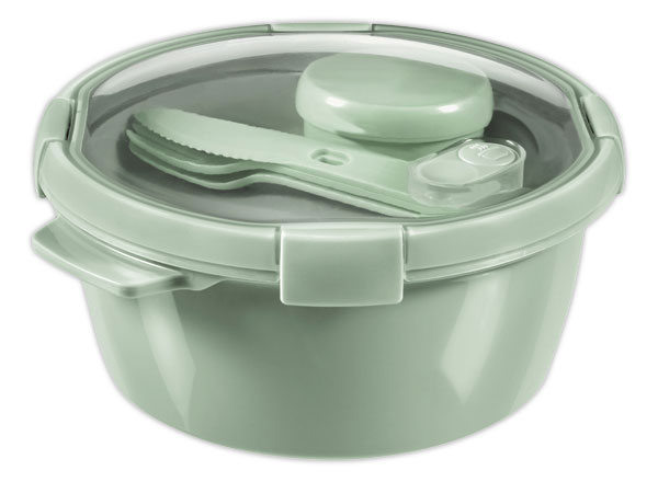 1 Boîte alimentaire hémertique ronde 1,6L avec  couverts - Curver