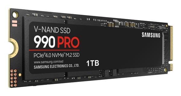 Samsung 990 PRO MZ-V9P1T0BW - SSD - chiffré - 1 To - interne - M.2 2280 - PCIe 4.0 x4 (NVMe) - AES 256 bits - TCG Opal Encryption 2.0