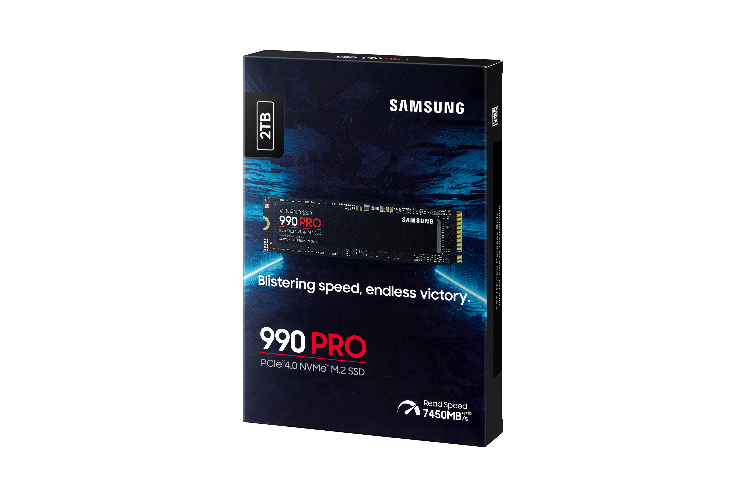Samsung 990 PRO MZ-V9P2T0BW - SSD - chiffré - 2 To - interne - M.2 2280 - PCIe 4.0 x4 (NVMe) - AES 256 bits - TCG Opal Encryption 2.0