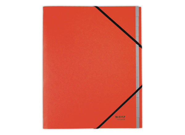 1 Trieur avec élastiques LEITZ 12 touches - 100% recyclé - Rouge