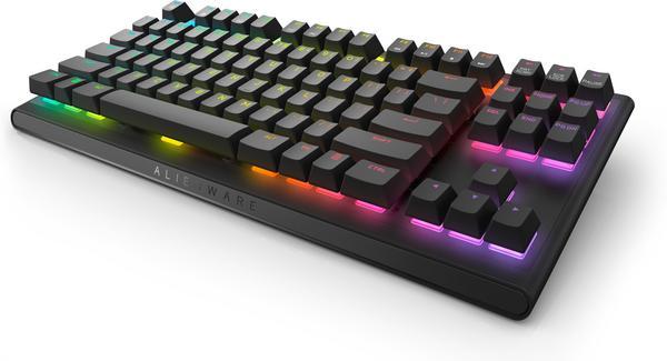 Alienware AW420K - Clavier - sans clé - rétroéclairé - USB - commutateur : CHERRY MX Red - Dark Side of the Moon (Noir) - Pour la vente au détail - boîte