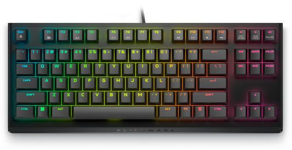 Alienware AW420K - Clavier - sans clé - rétroéclairé - USB - commutateur : CHERRY MX Red - Dark Side of the Moon (Noir) - Pour la vente au détail - boîte
