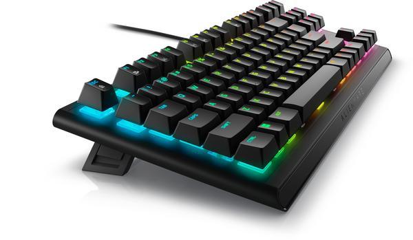 Alienware AW420K - Clavier - sans clé - rétroéclairé - USB - commutateur : CHERRY MX Red - Dark Side of the Moon (Noir) - Pour la vente au détail - boîte