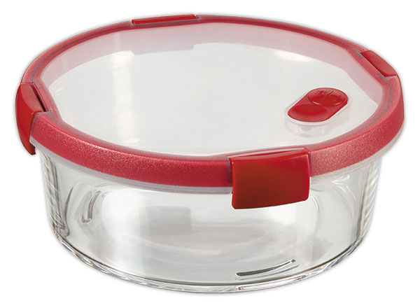 1 Boite alimentaire en verre ronde 1,2L CURVER rouge