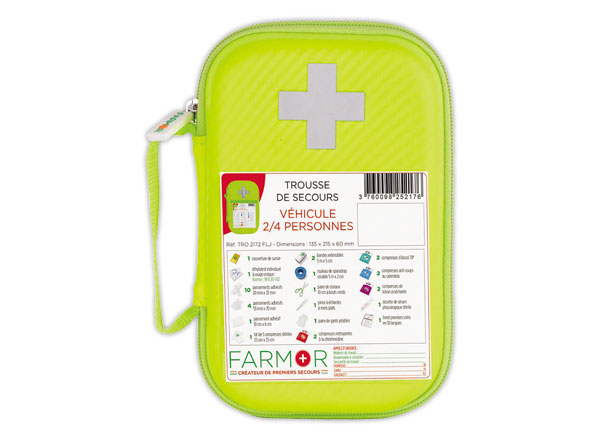 1 Trousse de secours véhicule pour 2 à 4personnes