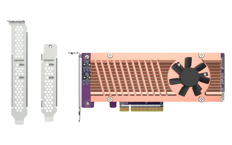 QNAP QM2-2P-384A - Contrôleur de stockage - PCIe 3.0 - profil bas - PCIe 3.0 x8 - pour QNAP QGD-1600