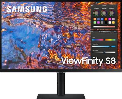 Samsung ViewFinity S8 S32B800PXP - S80PB Series - écran LED - 32" - 3840 x 2160 4K @ 60 Hz - IPS - 350 cd/m² - 1000:1 - DisplayHDR 600 - 5 ms - HDMI, DisplayPort, USB-C - noir