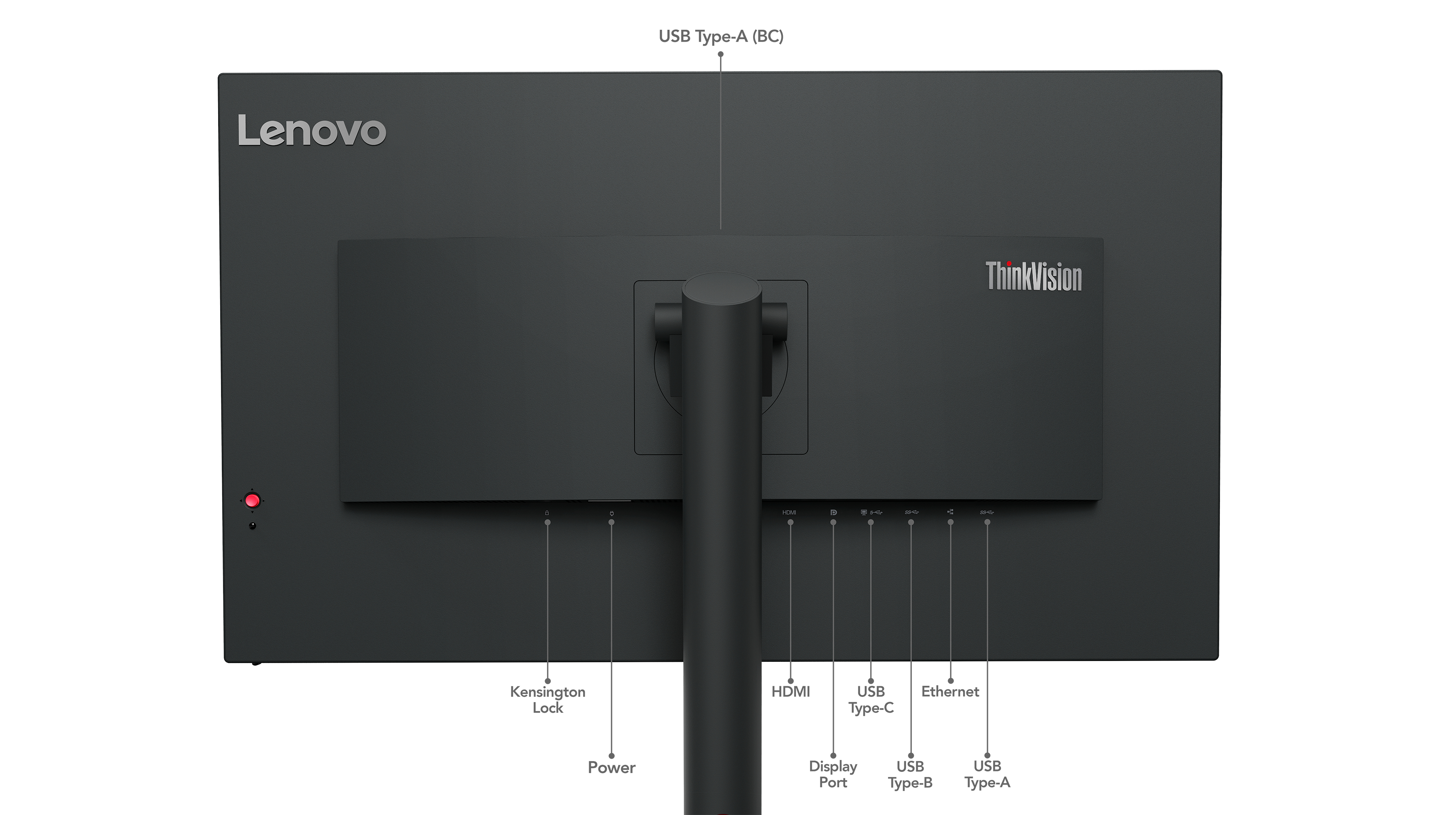 Lenovo ThinkVision T32p-30 - Écran LED - 31.5" - 3840 x 2160 4K - IPS - 350 cd/m² - 1000:1 - HDR10 - 4 ms - HDMI, DisplayPort, USB-C - noir corbeau