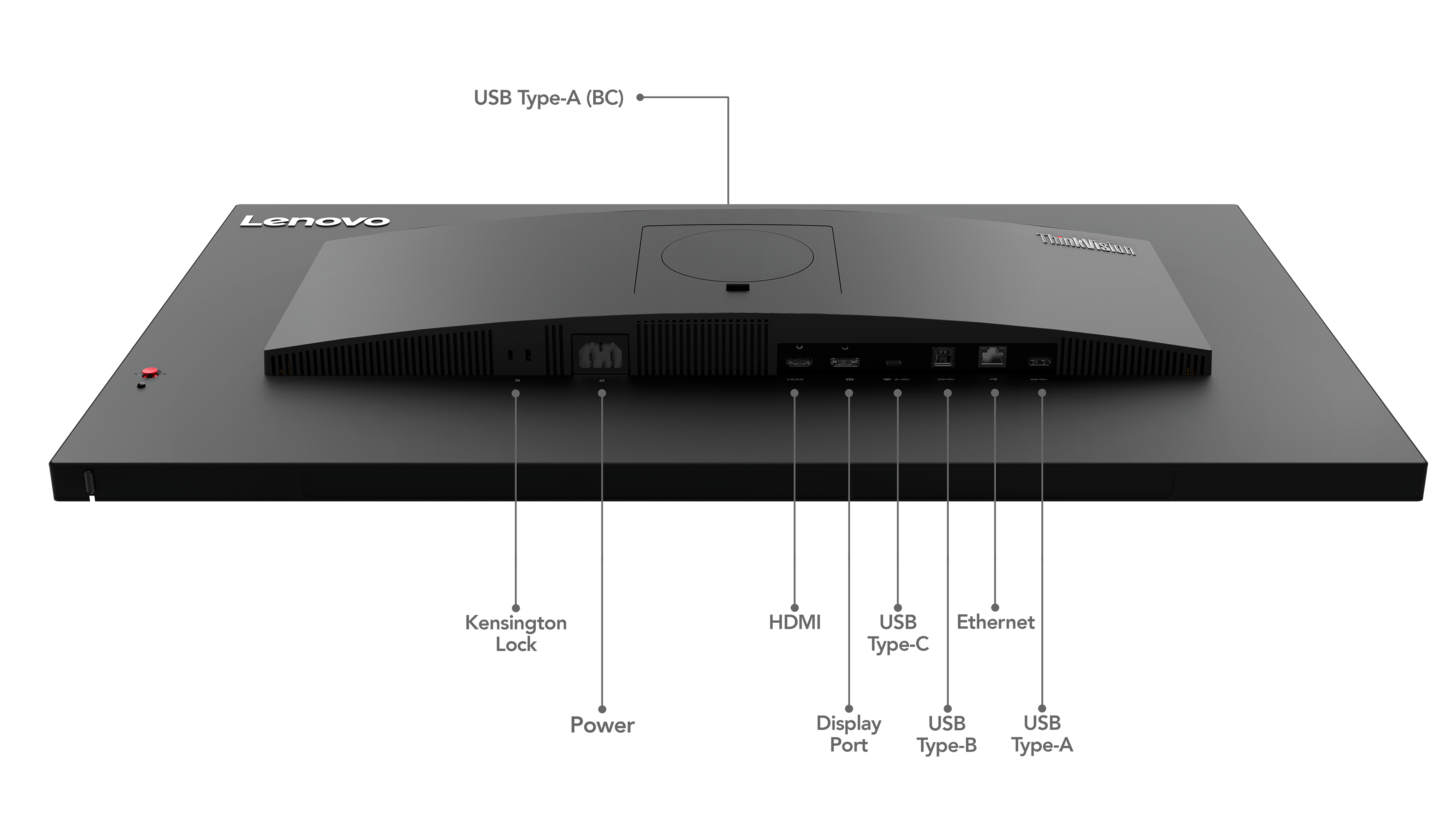 Lenovo ThinkVision T32p-30 - Écran LED - 31.5" - 3840 x 2160 4K - IPS - 350 cd/m² - 1000:1 - HDR10 - 4 ms - HDMI, DisplayPort, USB-C - noir corbeau