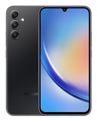 Samsung Galaxy A34 5G - Enterprise Edition - 5G smartphone - double SIM - RAM 6 Go / Mémoire interne 128 Go - microSD slot - écran OEL - 6.6" - 2340 x 1080 pixels (120 Hz) - 3 x caméras arrière 48 MP, 8 MP, 5 MP - front camera 13 MP - graphite magnifique