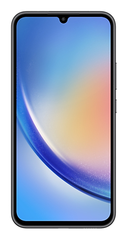 Samsung Galaxy A34 5G - Enterprise Edition - 5G smartphone - double SIM - RAM 6 Go / Mémoire interne 128 Go - microSD slot - écran OEL - 6.6" - 2340 x 1080 pixels (120 Hz) - 3 x caméras arrière 48 MP, 8 MP, 5 MP - front camera 13 MP - graphite magnifique