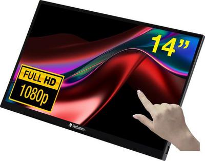 Verbatim MONITEUR TACTILE PORTABLE 14¨ Full HD 1080p  PM14-IPS-1000:1-HDMI, 2xUSB-C-haut-parleurs