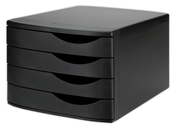 1 Module de classement re-solution 4 tiroirs 216x300x375 mm noir