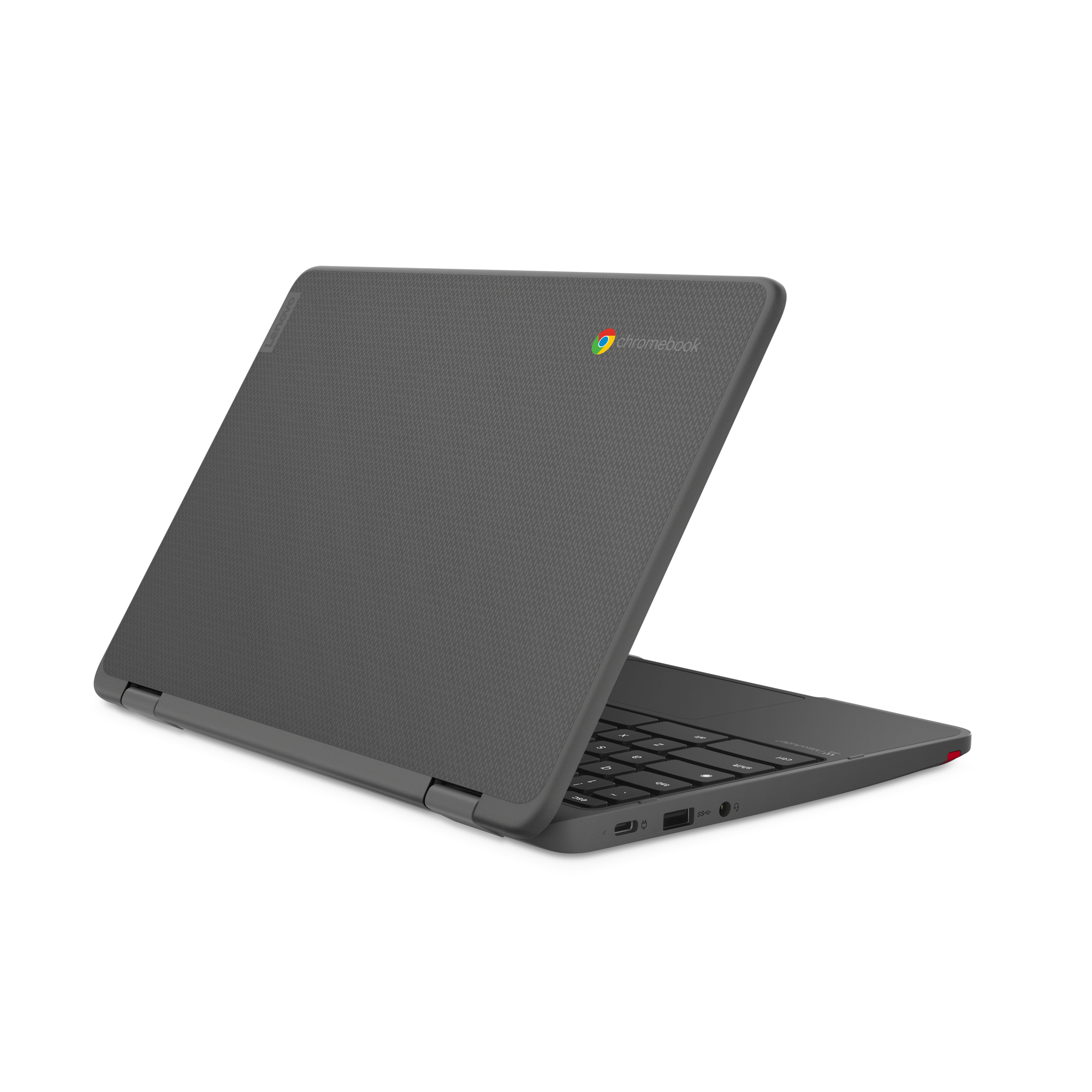 Lenovo 300e Yoga Chromebook Gen 4 82W2 - Conception inclinable - Kompanio 520 - Chrome OS - Mali-G52 2EE MC2 - 8 Go RAM - 64 Go eMMC - 11.6" IPS écran tactile 1366 x 768 (HD) - Wi-Fi 6 - gris graphite - clavier : Français