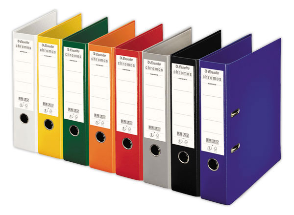 1 Lot de 10 Classeur à levier Chromos ESSELTE - Assortis