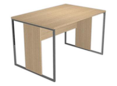 1 Bureau BELGRADE 160 x 80 chêne pieds anthracite monté
