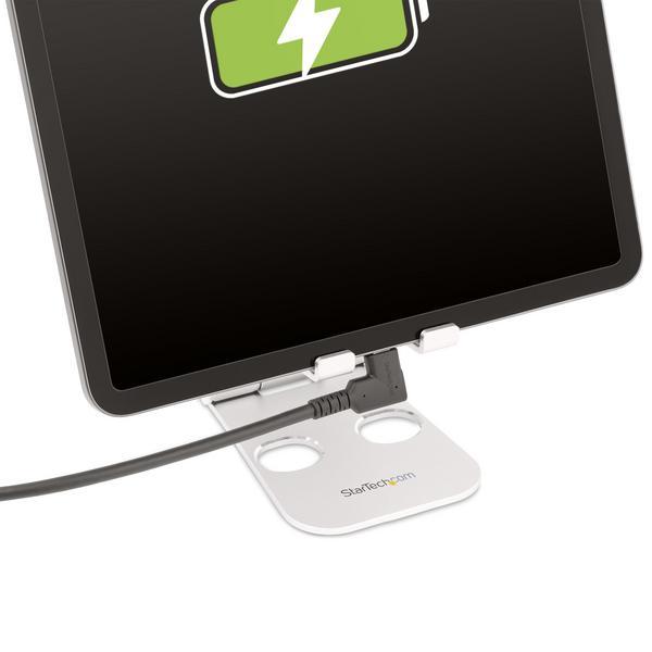 StarTech.com Câble USB-C Robuste Angle Droit de 50cm, USB 3.2 Gen 2, 4K60 - Câble USB - 24 pin USB-C (M) droit pour 24 pin USB-C (M) angle droit - USB 3.2 Gen 2 - 50 cm - robuste, support pour 4K60Hz - noir