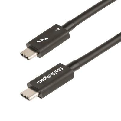 StarTech.com Câble Thunderbolt 4 de 1m - 40Gbps - 100W PD - Vidéo 4K/8K - Câble Thunderbolt - Thunderbolt 4 (M) pour Thunderbolt 4 (M) - USB4/Thunderbolt 3/USB 3.2/USB Type-C/DisplayPort - 1 m - passif, support 4K, support 8K, Alimentation USB (100 W) - n