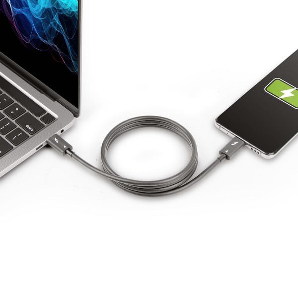 StarTech.com Câble Thunderbolt 4 de 1m - 40Gbps - 100W PD - Vidéo 4K/8K - Câble Thunderbolt - Thunderbolt 4 (M) pour Thunderbolt 4 (M) - USB4/Thunderbolt 3/USB 3.2/USB Type-C/DisplayPort - 1 m - passif, support 4K, support 8K, Alimentation USB (100 W) - n