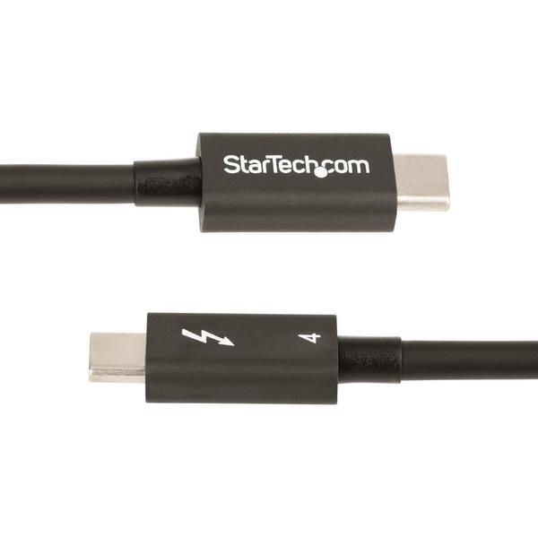 StarTech.com Câble Thunderbolt 4 de 50cm - 40Gbps, 100W PD - Vidéo 4K/8K - Câble Thunderbolt - Thunderbolt 4 (M) pour Thunderbolt 4 (M) - USB4/Thunderbolt 3/USB 3.2/USB Type-C/DisplayPort - 50 cm - passif, support 4K, support 8K, Alimentation USB (100 W)