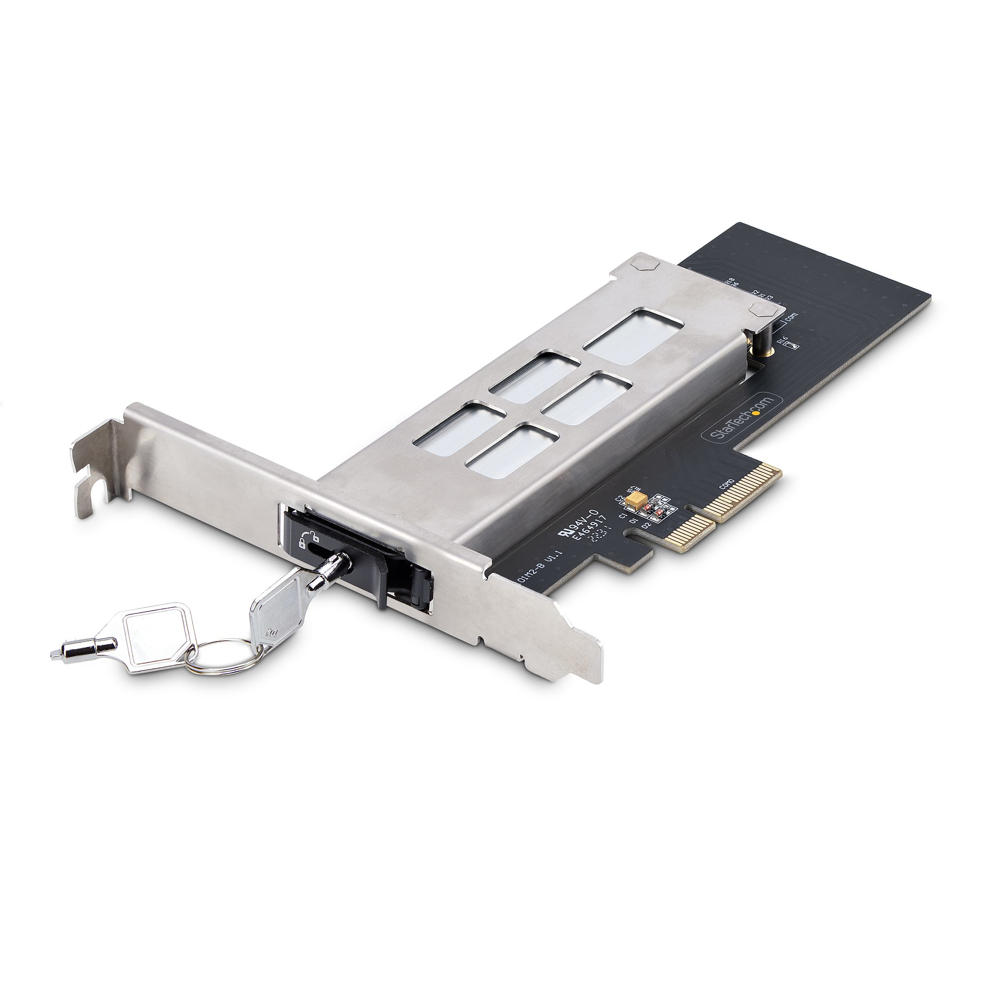 StarTech.com Adaptateur SSD M.2 NVMe vers PCIe x4 avec Plateau pour PCIe - Adaptateur d'interface - M.2 - M.2 NVMe Card / PCIe 4.0 (NVMe) - PCIe 4.0 x4 - noir, argent - pour StarTech.com Ventilateur d'évacuation arrière de la fente d'extension avec connec