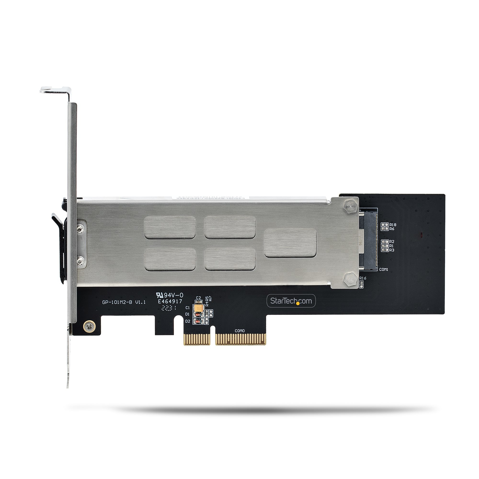 StarTech.com Adaptateur SSD M.2 NVMe vers PCIe x4 avec Plateau pour PCIe - Adaptateur d'interface - M.2 - M.2 NVMe Card / PCIe 4.0 (NVMe) - PCIe 4.0 x4 - noir, argent - pour StarTech.com Ventilateur d'évacuation arrière de la fente d'extension avec connec