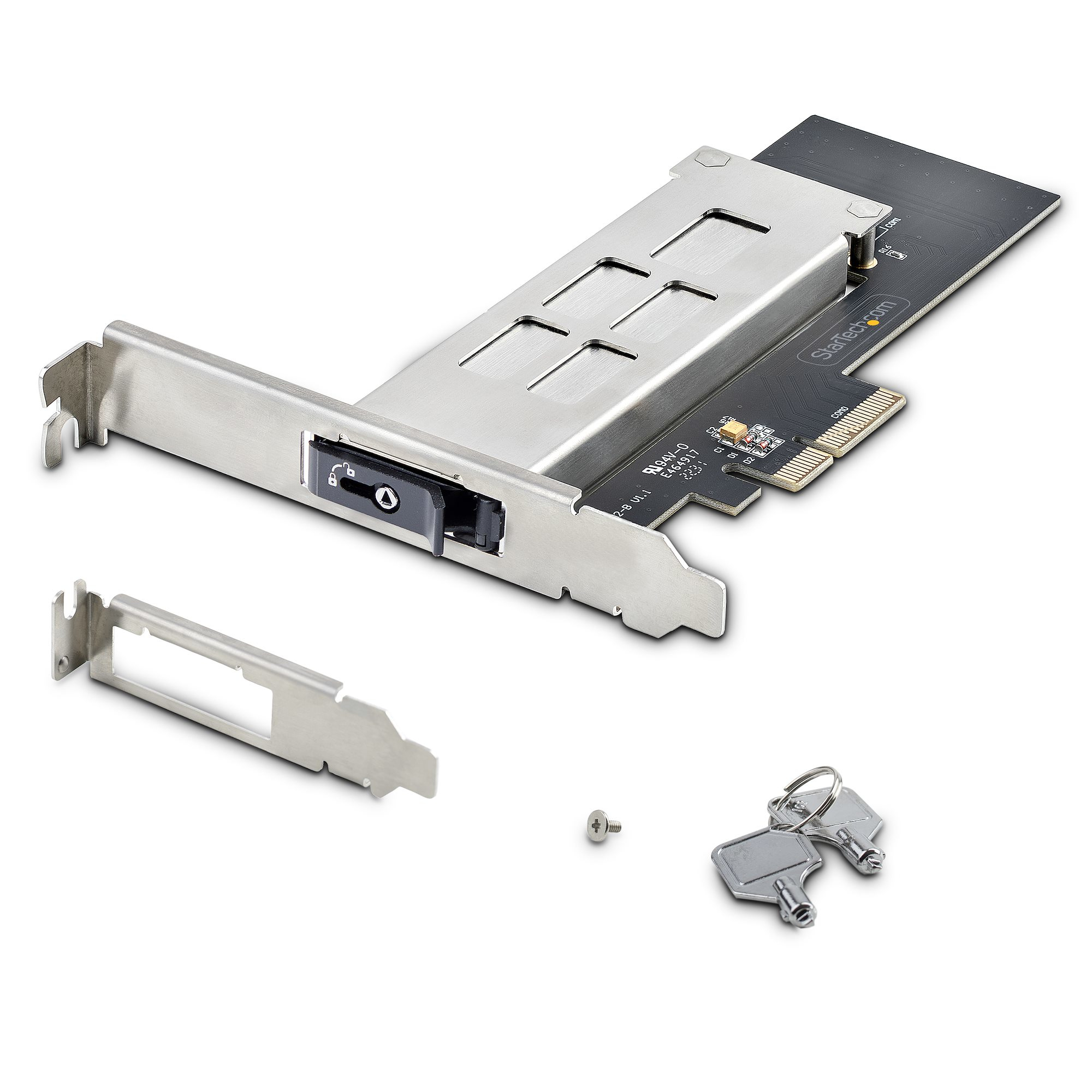 StarTech.com Adaptateur SSD M.2 NVMe vers PCIe x4 avec Plateau pour PCIe - Adaptateur d'interface - M.2 - M.2 NVMe Card / PCIe 4.0 (NVMe) - PCIe 4.0 x4 - noir, argent - pour StarTech.com Ventilateur d'évacuation arrière de la fente d'extension avec connec